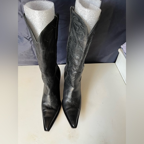 Handcrafted in Brazil Charliee 1 Horse by Luchesse Black Leather Boots SZ 9b - Picture 13 of 13